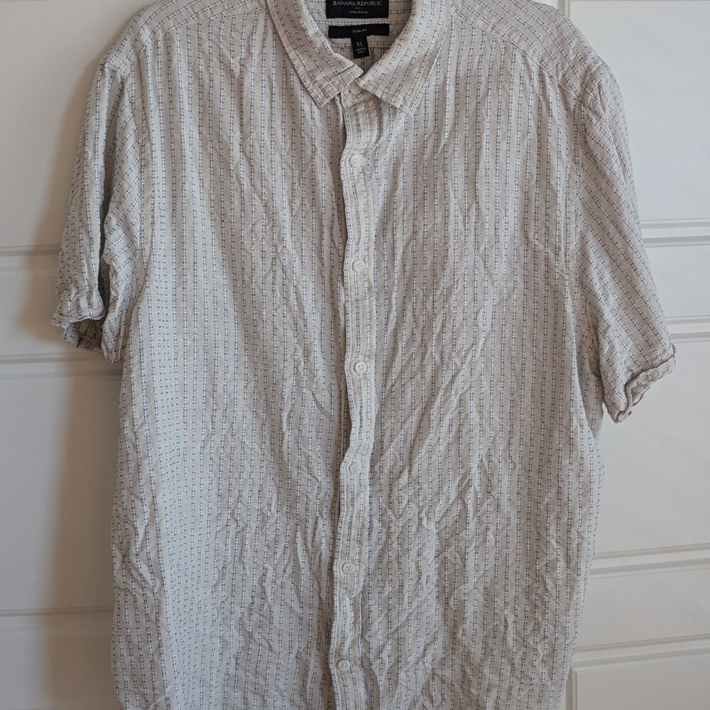 Banana Republic Linen-Blend Short Sleeve Shirt (NWOT)